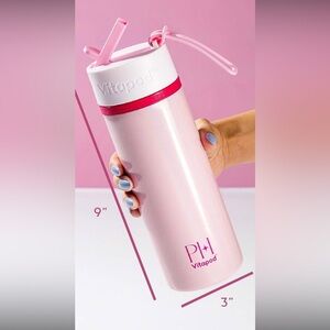 Paris Hilton Pink and White PH Vitapod Straw Bottle